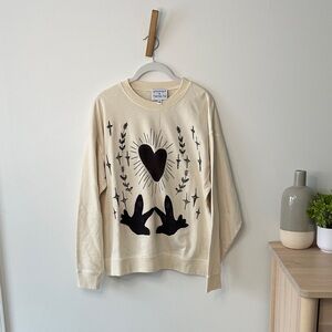 Free People Tricia Fix My Heart Crewneck